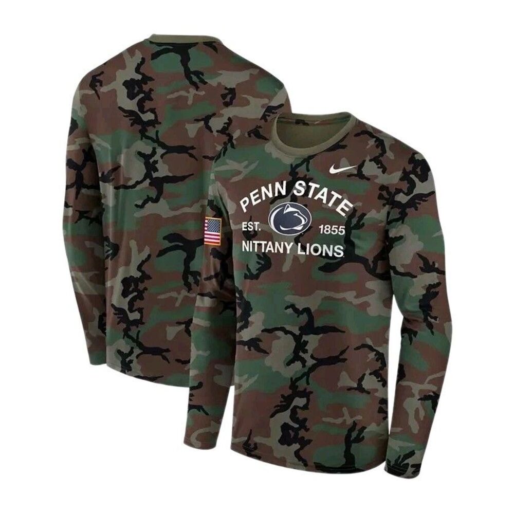 Nike Penn State Nittany Lions Sz Large Mens Military Appreciation Dri-Fit Shirt